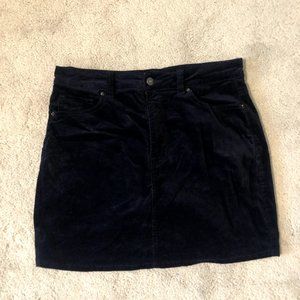 Navy Corduroy Skirt Size L